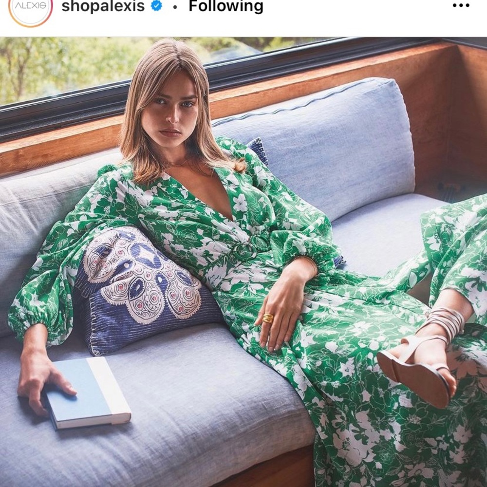 Alexis Green Floral Longsleeve Maxi Dress